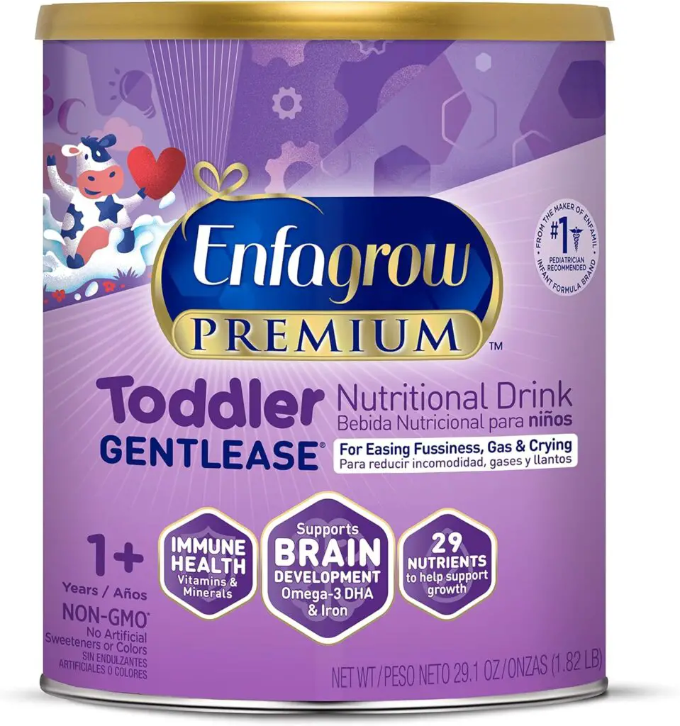 9 Enfagrow Premium Gentlease Toddler Nutritional Drink, Omega-3 DHA for Brain Support, Prebiotics & Vitamins for Immune Health

