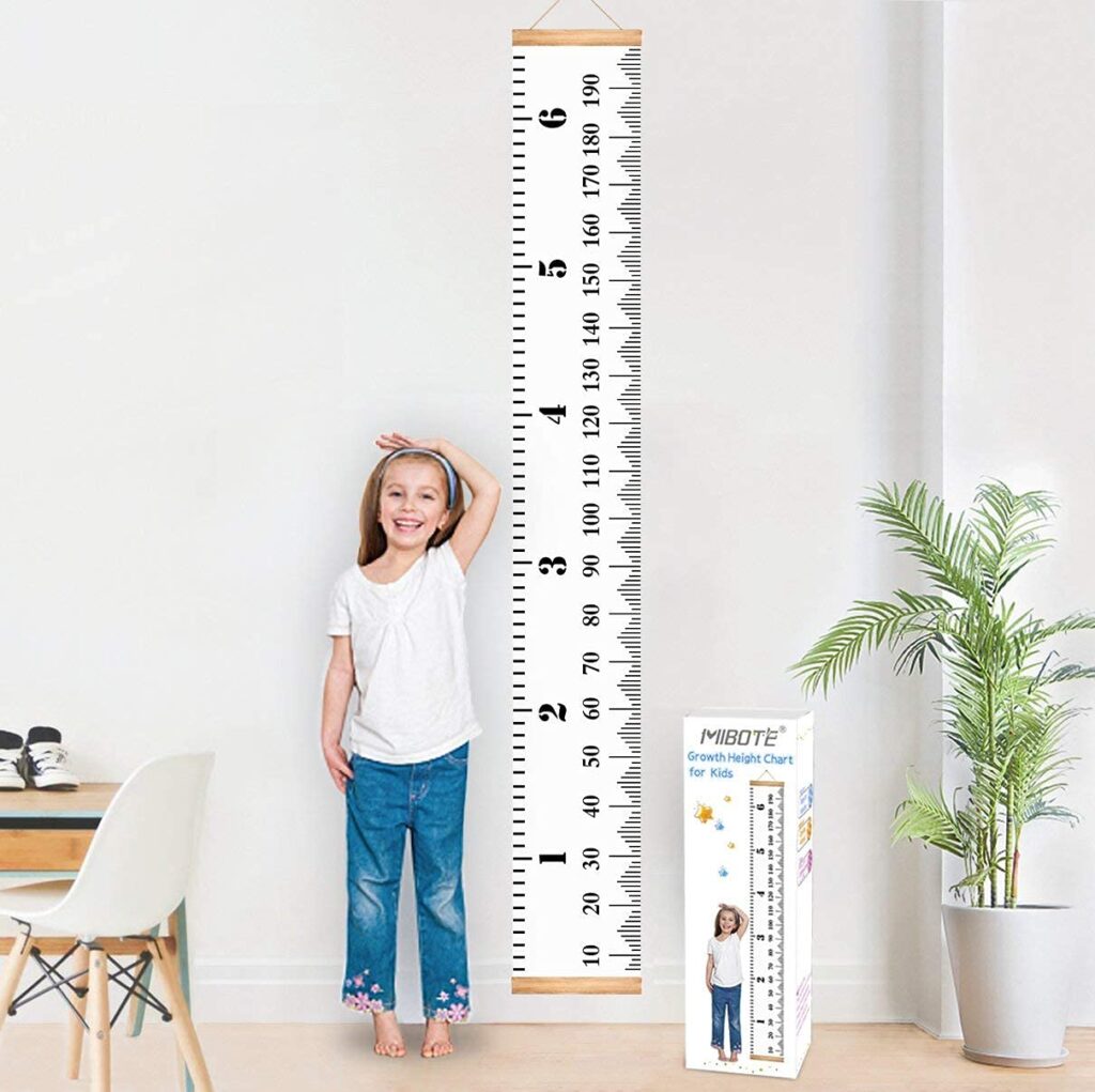Animals Growth Chart for Kids, Baby Height Chart